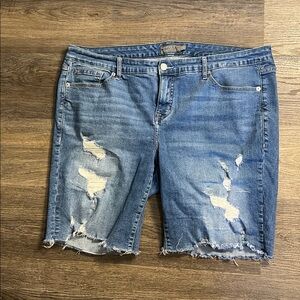 Torrid Women's Denim Distressed Ripped Cutoff Jean Shorts Size 20